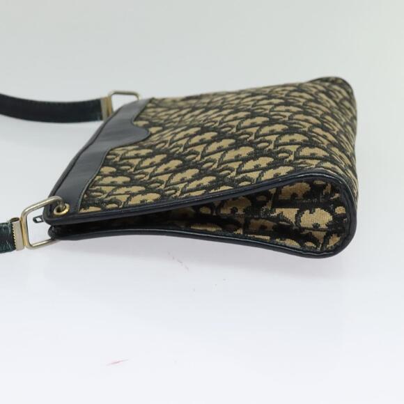 DIOR Trotter Canvas Shoulder Bag Navy Gold - Picture 4 of 11